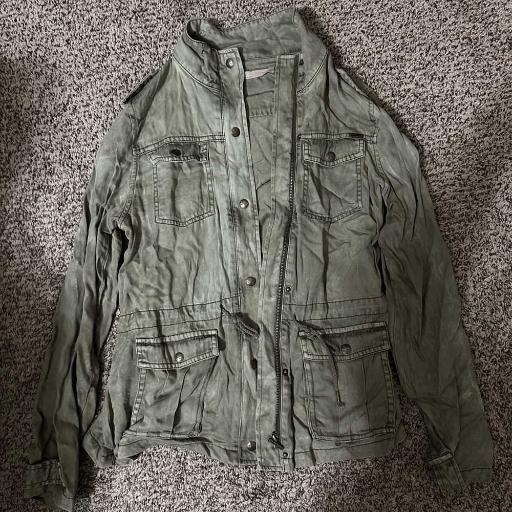 Green cargo like jacket. Size S.